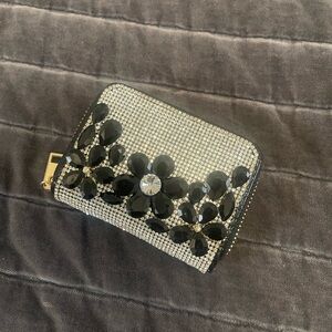 Elegant Black and Silver Women's Card case